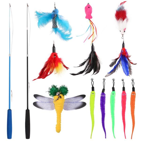 cat toys popetpop 2pcs teasers with 12 feather attachments retractable wand interactive catcher teaser funny exercise suppli
cat toys popetpop 2pcs teasers with 12 feather attachments retractable wand interactive catcher teaser funny exercise suppli