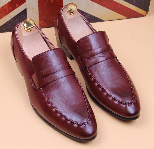 dress shoes spring autumn men fashion round toes leather male business slip on wedding oxfords mixed color shoe, Black
dress shoes spring autumn men fashion round toes leather male business slip on wedding oxfords mixed color shoe, Black