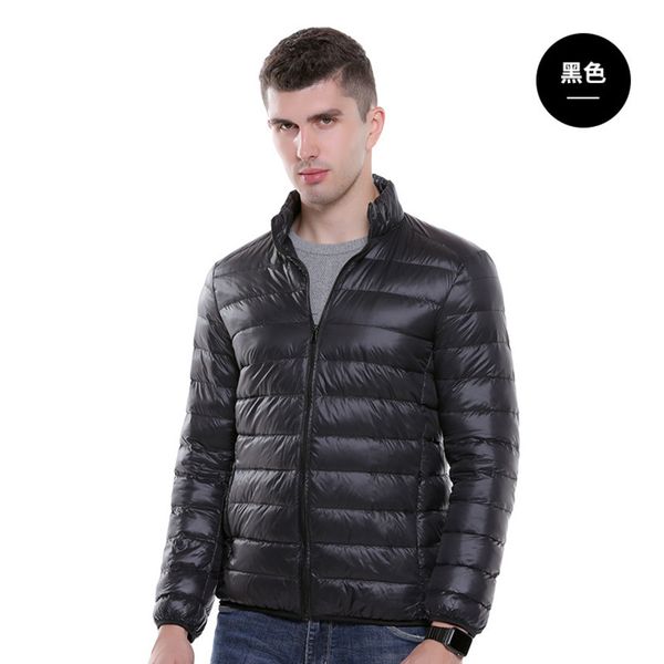 yiyang autumn winter new st collar coat men's light down et short fashion casual and versatile 90%, Black 
yiyang autumn winter new st collar coat men's light down et short fashion casual and versatile 90%, Black
