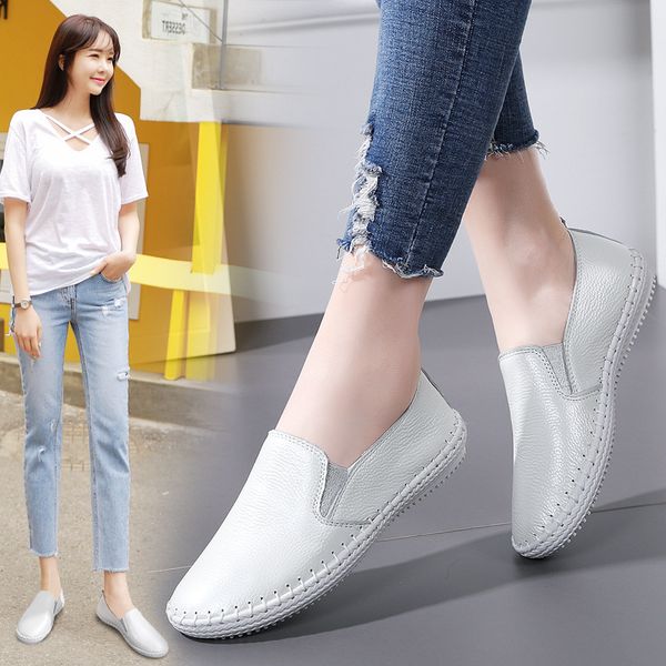 casual shoes for women 2021 new spring shoes versatile flat nurse soft bottom loafers lazy white shoes genuine leather, Black
casual shoes for women 2021 new spring shoes versatile flat nurse soft bottom loafers lazy white shoes genuine leather, Black