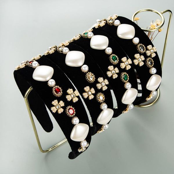 hair clips & barrettes fashion retro baroque imitation pearl cross hairband, elegant color crystal beaded black velvet headband ladies party, Golden;silver
hair clips & barrettes fashion retro baroque imitation pearl cross hairband, elegant color crystal beaded black velvet headband ladies party, Golden;silver