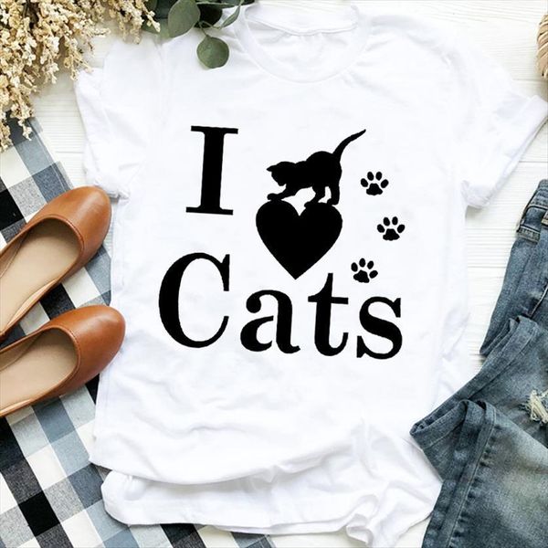 cat love heart summer womens t shirt autumn 90s fashion tee for clothes female graphic, White
cat love heart summer womens t shirt autumn 90s fashion tee for clothes female graphic, White