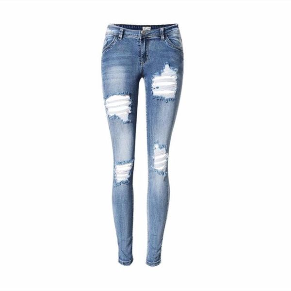 yiquanyimei pencil pants elastic ripped jeans for woman hole skinny high waist denim distressed jean pantalon women's, Blue
yiquanyimei pencil pants elastic ripped jeans for woman hole skinny high waist denim distressed jean pantalon women's, Blue