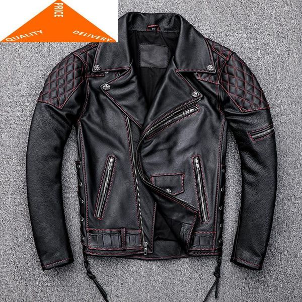 men's leather & faux genuine jacket 100% men clothes 2021 autumn winter motorcycle real cow jackets plus size coats jaqueta de couro, Black
men's leather & faux genuine jacket 100% men clothes 2021 autumn winter motorcycle real cow jackets plus size coats jaqueta de couro, Black