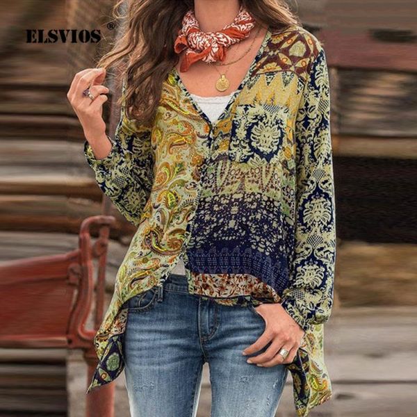 women casual cardigan blouse fashion vintage print loose spring autumn v neck long sleeve streetwear blouses plus size women's & shirt, White
women casual cardigan blouse fashion vintage print loose spring autumn v neck long sleeve streetwear blouses plus size women's & shirt, White