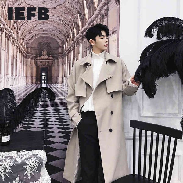 iefb /men's wear vintage trendy spring long knee-length trench coat korean loose casual long coat overcoat 9y1275 210524, Tan;black
iefb /men's wear vintage trendy spring long knee-length trench coat korean loose casual long coat overcoat 9y1275 210524, Tan;black
