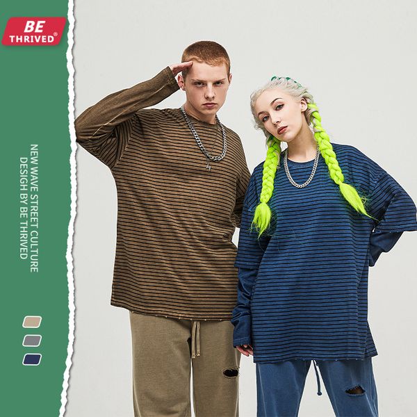 be menswear | 2021 autumn new batik eing stripe fake two long sve t-shirt gaojiechao brand long t-shirt, White;black
be menswear | 2021 autumn new batik eing stripe fake two long sve t-shirt gaojiechao brand long t-shirt, White;black