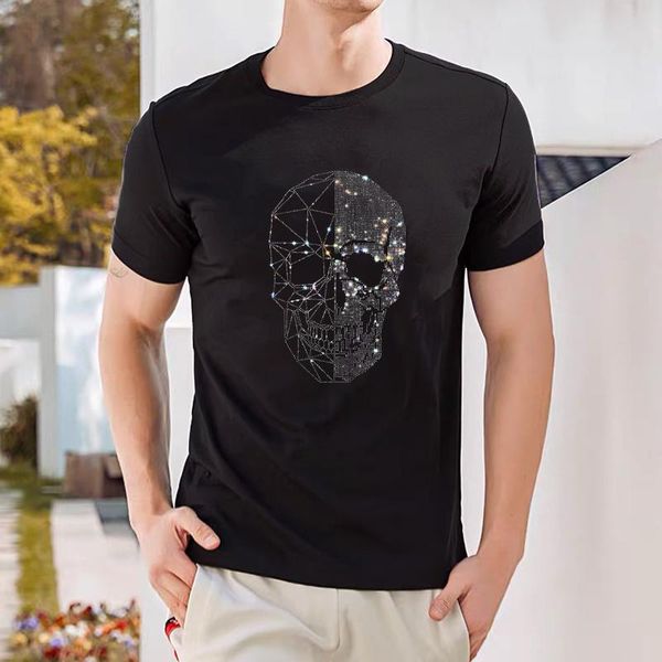 men's t-shirts technology high-end drilling short sleeve wild handsome o-neck street summer unique t-shirt, White;black
men's t-shirts technology high-end drilling short sleeve wild handsome o-neck street summer unique t-shirt, White;black