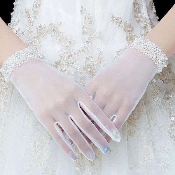 five fingers gloves korean wedding dress lace pearl summer women thin mesh transparent full finger polka dot driving sunscreen mittens k58, Blue;gray
five fingers gloves korean wedding dress lace pearl summer women thin mesh transparent full finger polka dot driving sunscreen mittens k58, Blue;gray
