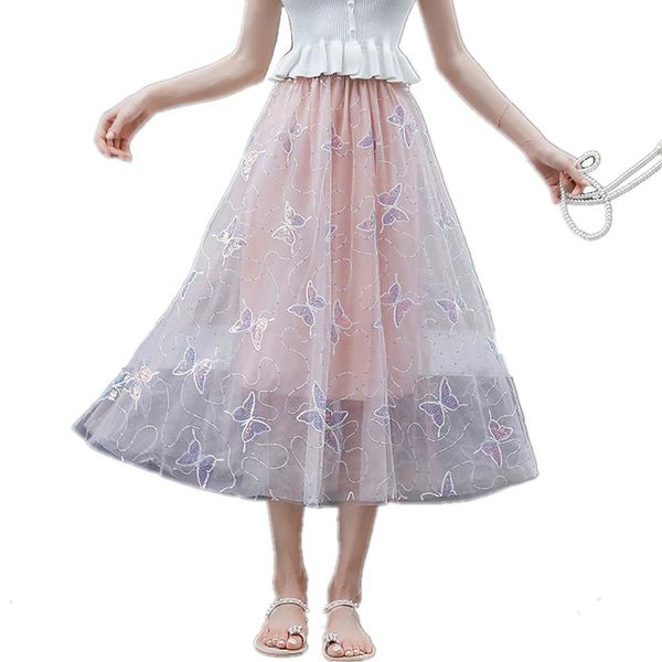 skirts 2021 spring summer women high waist slim long skirt quality sweet butterfly sequined embroidery mesh tulle, Black
skirts 2021 spring summer women high waist slim long skirt quality sweet butterfly sequined embroidery mesh tulle, Black