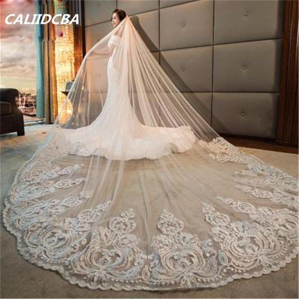 bridal veils long cathedral veil lace applique wedding with comb white ivory 3meters 5 meters velo para novia, Black
bridal veils long cathedral veil lace applique wedding with comb white ivory 3meters 5 meters velo para novia, Black