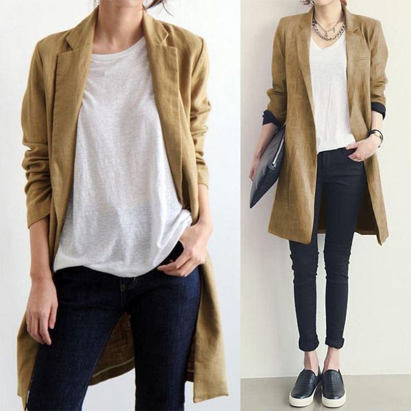 women's jackets oversize autumn zanzea 2021 stylish thin coats long sleeve cardigan outwears female cotton casual windbreaker, Black;brown
women's jackets oversize autumn zanzea 2021 stylish thin coats long sleeve cardigan outwears female cotton casual windbreaker, Black;brown
