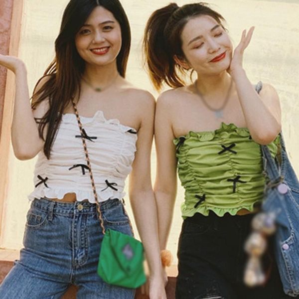women's tanks & camis summer off shoulder beach knitted short sweet ladies korean style strapless tank 2021, White
women's tanks & camis summer off shoulder beach knitted short sweet ladies korean style strapless tank 2021, White