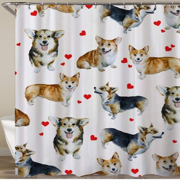 shower curtain,basset hound puppy dog red heart cute cartoon animal,polyester fabric waterproof bath curtains hooks included -
shower curtain,basset hound puppy dog red heart cute cartoon animal,polyester fabric waterproof bath curtains hooks included -