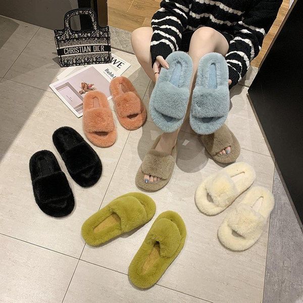 Slippers Spring And Autumn Simple Cute Plush Women's Outer Wear Fashionable Flat Shoes ENX0, Black
Slippers Spring And Autumn Simple Cute Plush Women's Outer Wear Fashionable Flat Shoes ENX0, Black