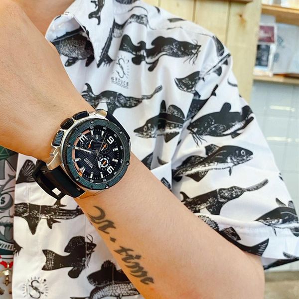 wristwatches megir big dial men's military sports watches waterproof fashion silicone strap quartz male clock relogio masculino, Slivery;brown
wristwatches megir big dial men's military sports watches waterproof fashion silicone strap quartz male clock relogio masculino, Slivery;brown