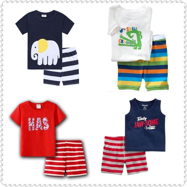 striped children t-shirts short pants clothes suits summer cotton baby boys pajamas sets kids sleepwear 2-7 years 210413, Blue;red
striped children t-shirts short pants clothes suits summer cotton baby boys pajamas sets kids sleepwear 2-7 years 210413, Blue;red