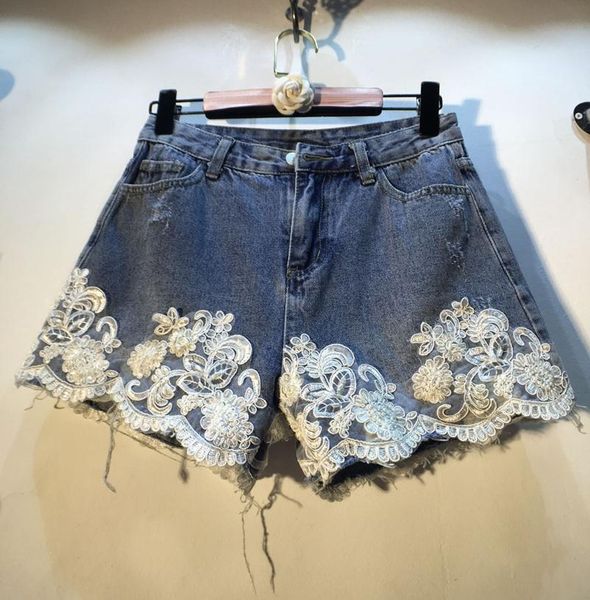 women's jeans denim pants for women 2021 summer hem heavy beaded stitched lace high waist thin shorts female jean, Blue
women's jeans denim pants for women 2021 summer hem heavy beaded stitched lace high waist thin shorts female jean, Blue