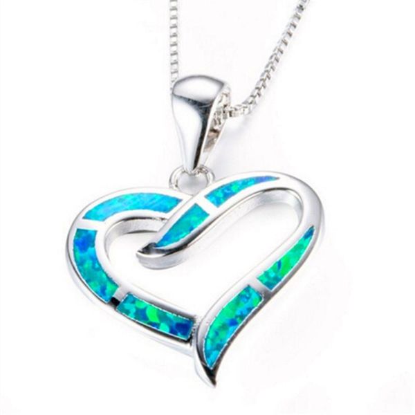 pendant necklaces 2021 blue imitation opal heart choker for women chain love necklace collar bohemian wedding jewelry, Silver
pendant necklaces 2021 blue imitation opal heart choker for women chain love necklace collar bohemian wedding jewelry, Silver