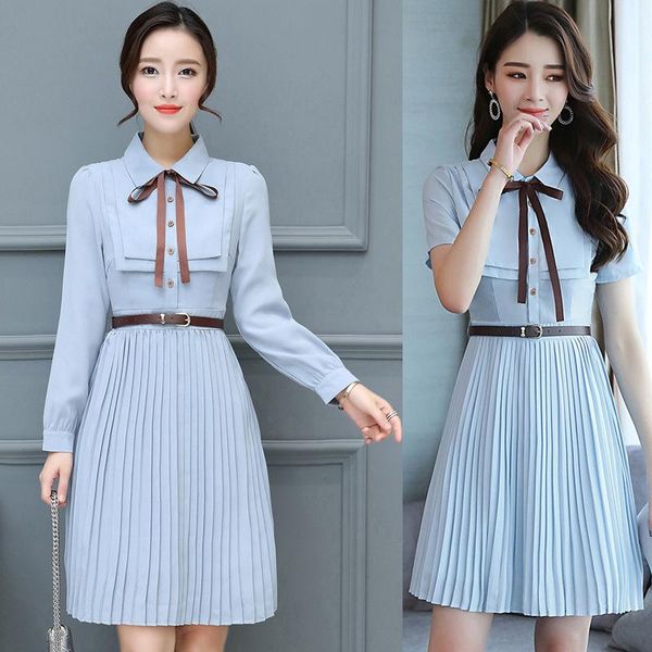 casual dresses chiffon big swing dress female student 2021 summer and autumn korean temperament lapel pleated lady, Black;gray
casual dresses chiffon big swing dress female student 2021 summer and autumn korean temperament lapel pleated lady, Black;gray