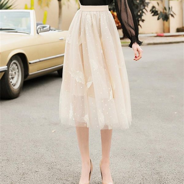 skirts fairy long skirt womens high waist leaves polka dot embroidery mesh sweet tutu 3 layered, Black
skirts fairy long skirt womens high waist leaves polka dot embroidery mesh sweet tutu 3 layered, Black