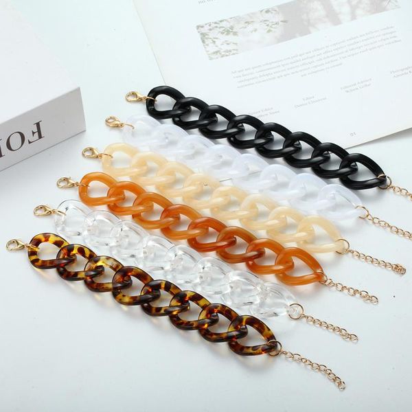 link, chain luxury bracelet for women acrylic bohemian colorful link wristband leopard print personality fashion bangles boho chic jewelry, Black
link, chain luxury bracelet for women acrylic bohemian colorful link wristband leopard print personality fashion bangles boho chic jewelry, Black