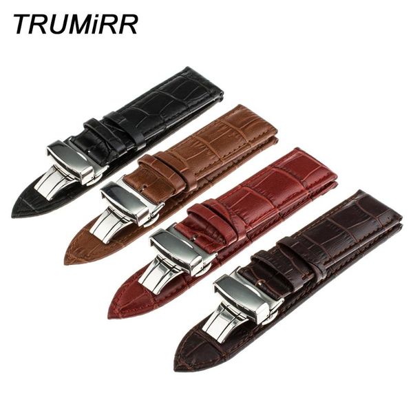 watch bands trumirr genuine leather watchband butterfly buckle strap croco grain bracelet for sized in 14 16 17 18 19 20 21 22 23 24mm, Black;brown
watch bands trumirr genuine leather watchband butterfly buckle strap croco grain bracelet for sized in 14 16 17 18 19 20 21 22 23 24mm, Black;brown