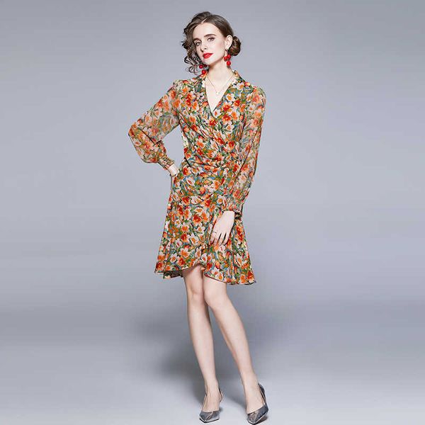 women spring designer elegant floral print pleated belted v neck party robe ladies vintage asymmetrical dress vestidos 210525, Black;gray
women spring designer elegant floral print pleated belted v neck party robe ladies vintage asymmetrical dress vestidos 210525, Black;gray