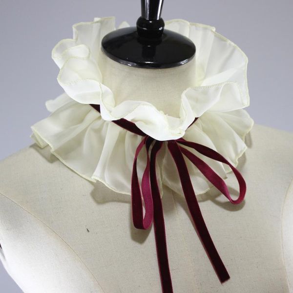bow ties chiffon ruffles stand fake collar women detachable collars girls dress wedding female false neck ruff necklace choker, Black;gray
bow ties chiffon ruffles stand fake collar women detachable collars girls dress wedding female false neck ruff necklace choker, Black;gray