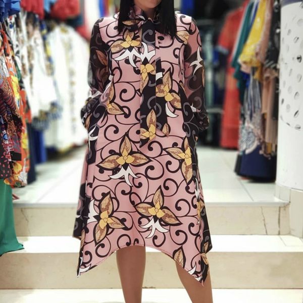 women printed loose dress long sleeve irregular length elegant office ladies classy female fashion spring summer african retro 210416, Black;gray
women printed loose dress long sleeve irregular length elegant office ladies classy female fashion spring summer african retro 210416, Black;gray