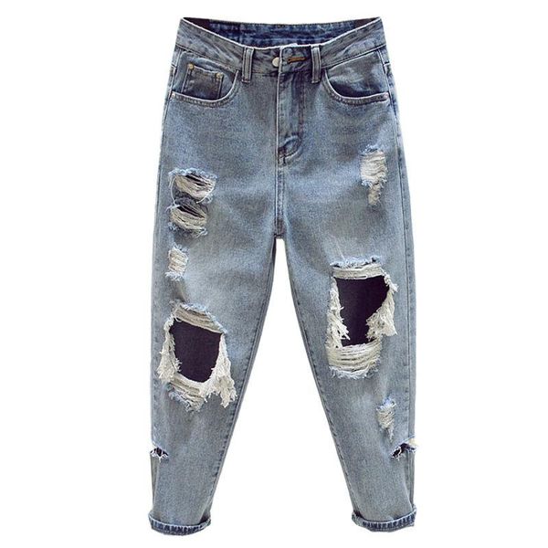 women's jeans shzq spring summer autumn plus size women fashion casual denim pants woman female ripped for ba6, Blue
women's jeans shzq spring summer autumn plus size women fashion casual denim pants woman female ripped for ba6, Blue