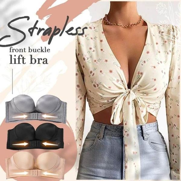 bras strapless bra women super push up lingerie invisible brassiere front closure underwear for dress seamless bralette, Red;black
bras strapless bra women super push up lingerie invisible brassiere front closure underwear for dress seamless bralette, Red;black