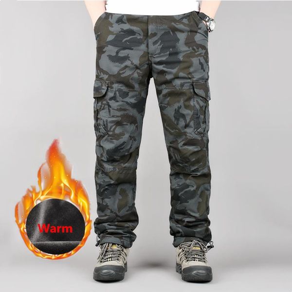 men's pants winter warm thick cargo double layer fleece military army camouflage tactical cotton long trousers men baggy, Black
men's pants winter warm thick cargo double layer fleece military army camouflage tactical cotton long trousers men baggy, Black