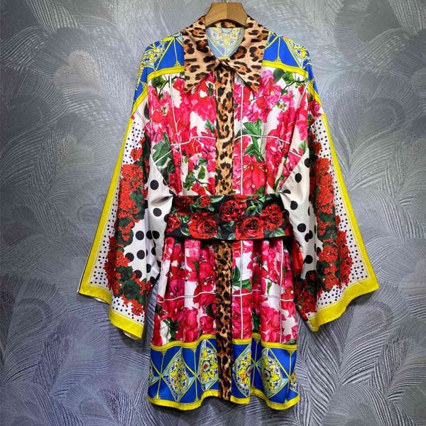 casual dresses 2021 spring style holiday floral print female loose 71% belt of seed shirt c830, Black;gray
casual dresses 2021 spring style holiday floral print female loose 71% belt of seed shirt c830, Black;gray