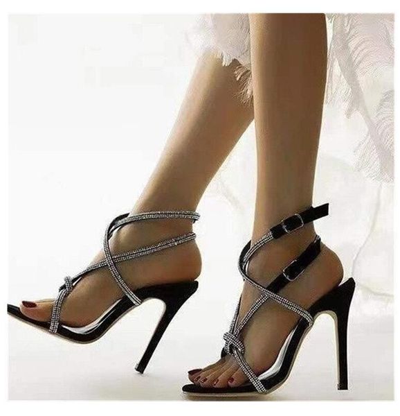 dress shoes sandals female fairy style 2021 trend silver rhinestone winding roman word with open toe stiletto heels, Black
dress shoes sandals female fairy style 2021 trend silver rhinestone winding roman word with open toe stiletto heels, Black