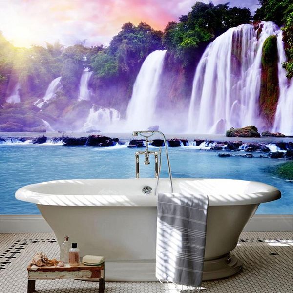 wallpapers custom self-adhesive bathroom mural wallpaper 3d waterfall beautiful landscape fresco pvc waterproof home decor wall stickers
wallpapers custom self-adhesive bathroom mural wallpaper 3d waterfall beautiful landscape fresco pvc waterproof home decor wall stickers