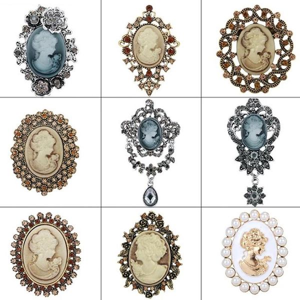 pins, brooches 1pcs crystal rhinestones cameo vintage for women queen's beauty head brooch pin clothing accessories girls gifts, Gray
pins, brooches 1pcs crystal rhinestones cameo vintage for women queen's beauty head brooch pin clothing accessories girls gifts, Gray