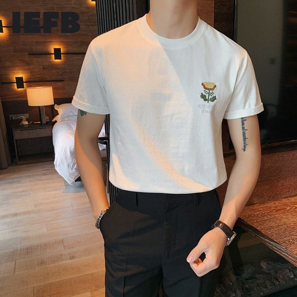 iefb summer men's england style casual round neck solid color t-shirt trend slim fit embroidery short sleeve tee 9y6666 210524, White;black
iefb summer men's england style casual round neck solid color t-shirt trend slim fit embroidery short sleeve tee 9y6666 210524, White;black