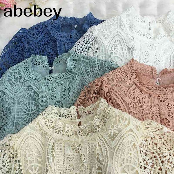 summer temperament all-match stand collar flared sleeve shirt hollow out lace waist slim short shirt 210715, White
summer temperament all-match stand collar flared sleeve shirt hollow out lace waist slim short shirt 210715, White
