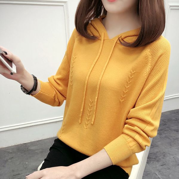 sweater with hoods casual shirt sleeves long sleeve brie 2021 mode autumn winter outer parts of women pulling female, White;black 
sweater with hoods casual shirt sleeves long sleeve brie 2021 mode autumn winter outer parts of women pulling female, White;black