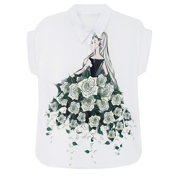 ladies summer fashion women turn down collar short sleeves floral print chiffon shirts female casual shirt 210428, White
ladies summer fashion women turn down collar short sleeves floral print chiffon shirts female casual shirt 210428, White
