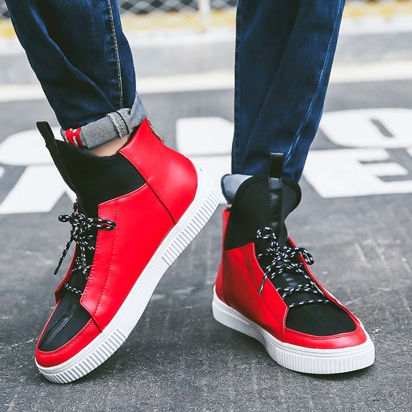 new fashion autumn comfortable pu men sneaker shoes high lace up red casual shoes men male trainers shoes zapatillas hombre
new fashion autumn comfortable pu men sneaker shoes high lace up red casual shoes men male trainers shoes zapatillas hombre