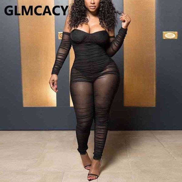women plus size off shoulder see through bodycon jumpsuits 210702, Black;white
women plus size off shoulder see through bodycon jumpsuits 210702, Black;white