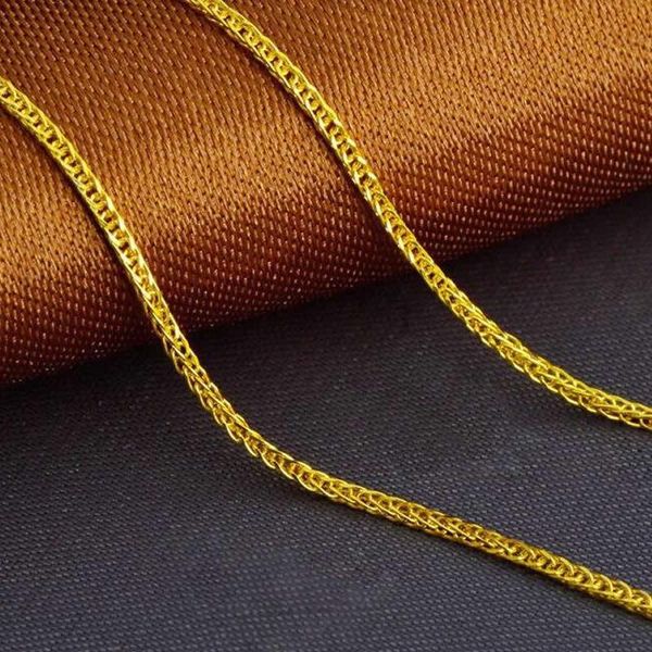 chains solid yellow gold necklace / men&women perfect wheat link chain/ 1.7g, Silver
chains solid yellow gold necklace / men&women perfect wheat link chain/ 1.7g, Silver