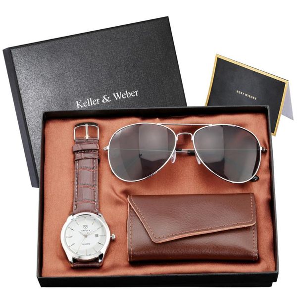 watch sets birthday gift men quartz wristwatch brown genuine leather key package sunglasses present box watches set wristwatches, Slivery;brown
watch sets birthday gift men quartz wristwatch brown genuine leather key package sunglasses present box watches set wristwatches, Slivery;brown