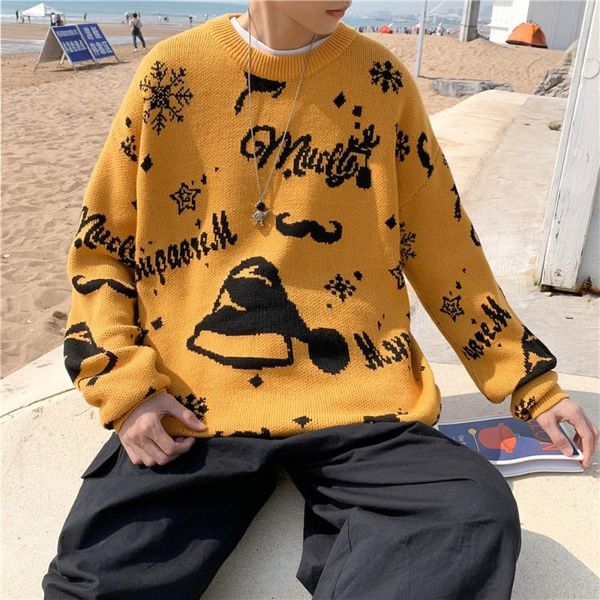 men's sweaters korean sweater men long sleeve shirts crew neck autumn winter clothes design pattern pull homme knitted, White;black
men's sweaters korean sweater men long sleeve shirts crew neck autumn winter clothes design pattern pull homme knitted, White;black