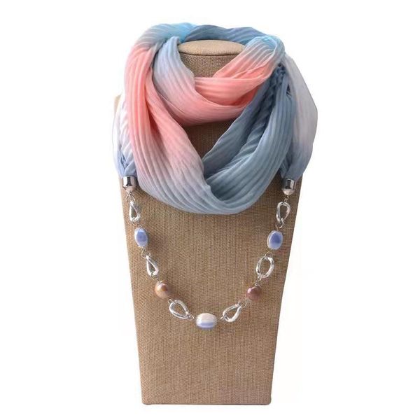 scarves style women scarf ceramic beads fringed pendant gradient ramp color necklace, Blue;gray
scarves style women scarf ceramic beads fringed pendant gradient ramp color necklace, Blue;gray