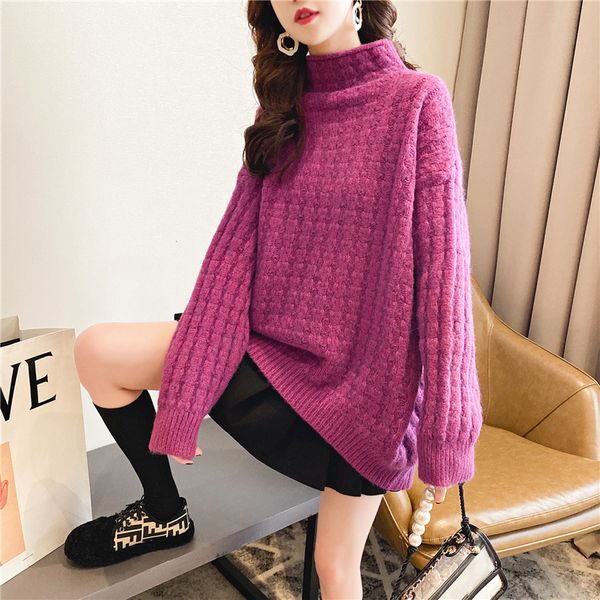 thickened half high neck sweater women's pullover net red loose lazy wind long sleeved outer new chic trend in autumn and winter, White;black
thickened half high neck sweater women's pullover net red loose lazy wind long sleeved outer new chic trend in autumn and winter, White;black