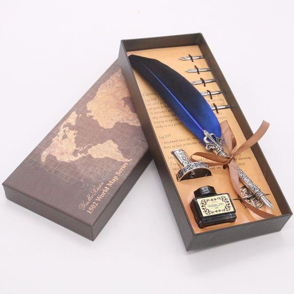 1set retro vintage calligraphy feather dip pen set writing stationery gift box quill fountain pens
1set retro vintage calligraphy feather dip pen set writing stationery gift box quill fountain pens