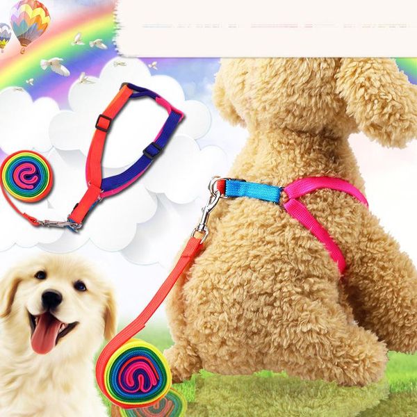 rainbow rope chest strap dog leash chain cute colorful pet supplies harness collars & leashes
rainbow rope chest strap dog leash chain cute colorful pet supplies harness collars & leashes